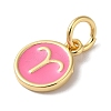 Real 18K Gold Plated Brass Enamel Charms KK-L216-001G-J04-2