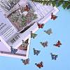 25Pcs 5 Colors Zinc Alloy Butterfly Charms ENAM-SZ0001-81-4