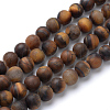 Natural Tiger Eye Round Bead Strands G-T055-10mm-04-1