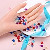 100Pcs 10 Colors Transparent Acrylic Charms MACR-YW0001-63-6