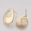 Brass Stud Earring Findings KK-Q750-038G-2