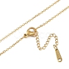 Ion Plating(IP) Initial Letter 304 Stainless Steel Pendant Necklaces NJEW-M199-01G-Q-4