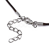 Waxed Cotton Cord Necklace Making X-MAK-S034-005-4