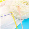 100Pcs Plastic Yarn Knitting Needles SENE-SP0001-01-6