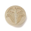Golden Tone Wax Seal Brass Stamp Head DIY-B079-02G-19-1