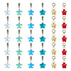 30Pcs 6 Colors Glass European Dangle Charms PALLOY-GO00005-1