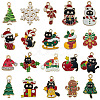 Christmas Alloy Enamel Pendants ENAM-G234-01A-1