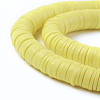 Flat Round Handmade Polymer Clay Beads CLAY-R067-8.0mm-22-2