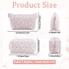 2Pcs 2 Styles Portable Travel Polyester Cosmetic Zipper Storage Clutch Bags ABAG-CY0001-01E-2