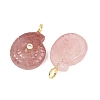 Natural Strawberry Quartz Pendants G-H353-02G-04-2