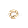 Brass Locking Jump Rings KK-S369-01G-01-2