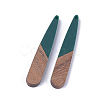 Resin & Walnut Wood Pendants X-RESI-S358-40I-2