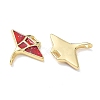 Brass Enamel Pendants KK-L256-46A-G-2