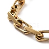 Ion Plating(IP) 304 Stainless Steel Paperclip Chains Bracelets BJEW-K240-06G-2