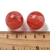 Cherry Quartz Glass Round Ball Figurines Statues for Home Office Desktop Decoration G-P532-02A-08-3