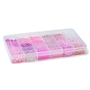 Transparent Glass Beads  with Seed Beads GLAA-FS0001-82-6