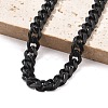 304 Stainless Steel Cuban Link Chain Bracelets for Men Women BJEW-Q038-02EB-2