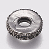 Brass Micro Pave Cubic Zirconia Bead Spacers ZIRC-K074-11B-02B-2