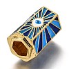 Brass Enamel Pendants ZIRC-I052-15C-3