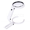 ABS Plastic Handheld and Desktop Foldable Illuminated Magnifier AJEW-L073-06-2