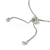 Natural Shell Charms Slider Bracelet BJEW-TA00365-02-3