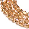 Transparent Electroplate Glass Beads Strands GLAA-F029-3mm-A18-3