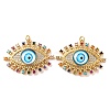 Rack Plating Brass Micro Pave Cubic Zirconia Pendants KK-H486-24G-02-1