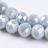 Electroplate Glass Beads Strands EGLA-D020-10x8mm-47-3