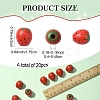 20Pcs Wood Beads WOOD-YW0001-57-2