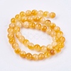 Two Tone Natural White Jade Bead Strands G-R165-8mm-M1-2