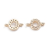 Brass Micro Pave Cubic Zirconia Letter Links ZIRC-I042-16G-O-2