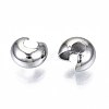Tarnish Resistant 304 Stainless Steel Crimp Beads Covers STAS-S117-011-2