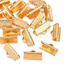 SHEGRACE Brass Ribbon Crimp Ends XGR0063G-58G-1