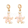 Alloy Enamel European Dangle Charms AL-CBAC2D3-01G-03-1