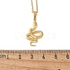 304 Stainless Steel Snake Pendant Necklaces for Women Men NJEW-Z063-03G-06-3