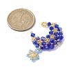 Imitation Austrian Crystal 5301 Glass & TOHO Round Seed Beaded Pendant PALLOY-MZ00179-3