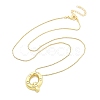 Brass & Plastic Pearl Letter Pendant Box Chain Necklaces for Women NJEW-U017-01G-17-3