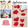 10Pcs 5 Size Heart Resin Rhinestone Patches DIY-AR0002-02-5