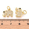 Brass Micro Pave Cubic Zirconia Charms KK-N257-68G-3