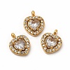 PVD Vacuum Plating 304 Stainless Steel Cubic Zirconia Pendants STAS-A076-02G-01-1