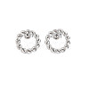 Non-Tarnish 304 Stainless Steel Twist Rope Ring Stud Earrings for Woman X-EJEW-N097-006P-1