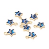 Rack Plating Eco-friendly Brass Enamel Charms KK-D073-01G-05-NR-1