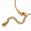 304 Stainless Steel Cable Chain Anklets AJEW-H104-04G-3