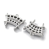 Brass Micro Pave Cubic Zirconia Charms KK-M102-54P-2