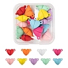 18 Sets 9 Colors Spray Painted Alloy Magnetic Clasps with Loops FIND-LS0001-65-1