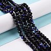 Electroplate Opaque Solid Color Glass Beads Strands EGLA-A044-P4mm-L18-4