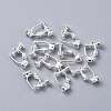 Brass Screw Clip-on Earring Converters Findings KK-F785-04S-3