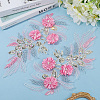 Polyester Embroidery Lace Cloth Patches AJEW-WH20070-078-6