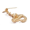 Golden Alloy Enamel Brooch Pin JEWB-Q030-14G-02-3