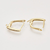 Brass Micro Pave Cubic Zirconia Hoop Earring Findings with Latch Back Closure X-KK-T048-033G-NF-3